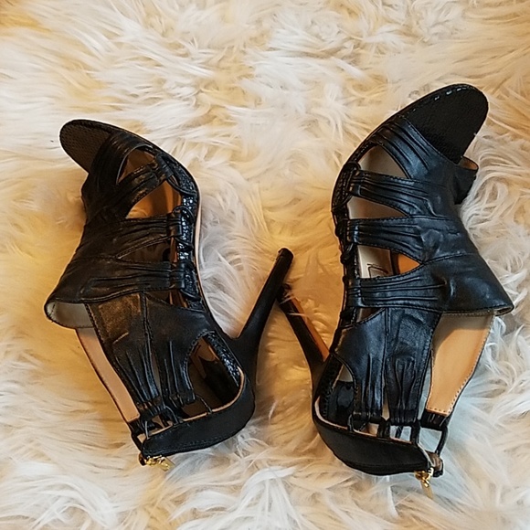 Jimmy Choo sz 7 blk keels - Picture 2 of 8